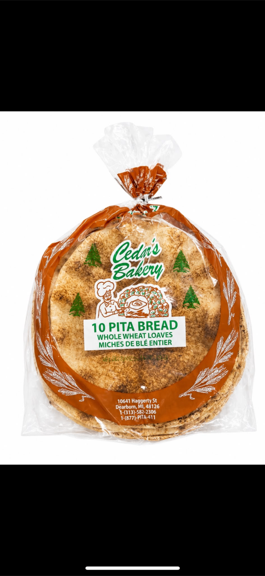 Wheat Pita Bread — 10 ct